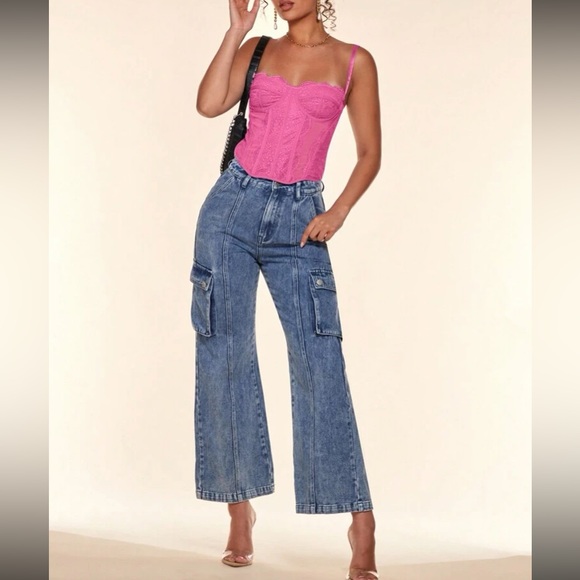 Luxe lace bustier corset cami crop top - Picture 13 of 16